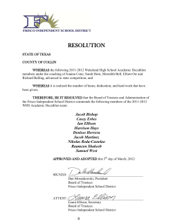 resolution - Frisco ISD