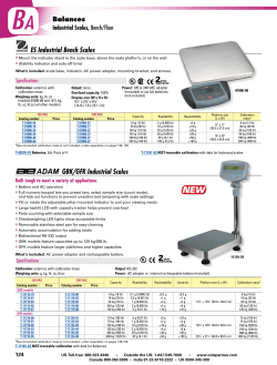 ES Industrial Bench Scales GBK/GFK Industrial Scales - Cole