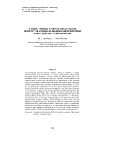 a computational study of the actuation speed of the hydraulic