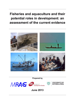 Fisheries and aquaculture and their potential roles in development