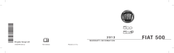 2013 FIAT 500/500C Generic Warranty
