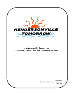 Hendersonville Tomorrow - City of Hendersonville