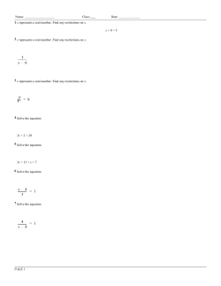 5 x 6 x = 8 x 4 3 = 1 4 x 4 = 1