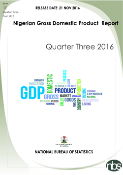 Quarter Three 2016 - National Bureau of Statistics