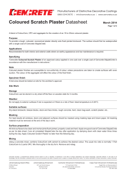 Coloured Scratch Plaster datasheet