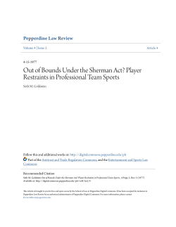 Player Restraints in Professional Team Sports