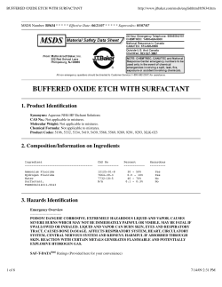 buffered oxide etch with surfactant