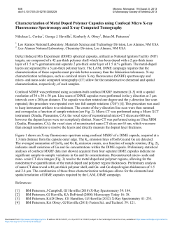 Characterization of Metal Doped Polymer Capsules using Confocal