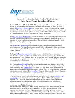 IMP Hip Positioner Family - Innovative Medical Products
