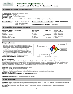 Propane MSDS - Northwest Propane