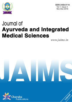 PDF - Journal of Ayurveda and Integrated