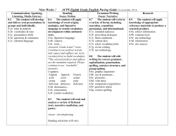 Nine Weeks 1 ACPS Eighth Grade English Pacing Guide (revised