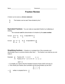 Fraction Review