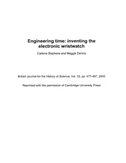 Engineering time: inventing the electronic wristwatch
