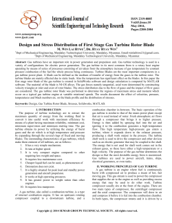 Design and Stress Distribution of First Stage Gas Turbine