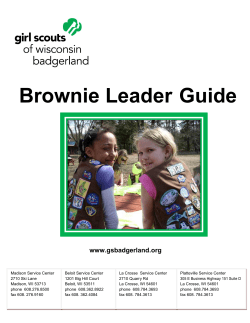 Brownie Leader Guide - Girl Scouts of Badgerland Wisconsin