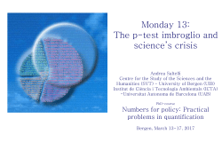 Numbers for policy: Practical problems in