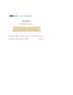Inequalities
