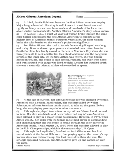 Althea Gibson: American Legend Name