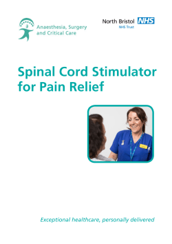 Spinal Cord Stimulator for Pain Relief