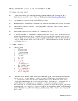 10-1 Cross Country Skiing Rule Interpretaions