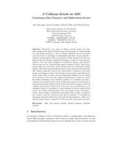 A Collision-Attack on AES - International Association for Cryptologic