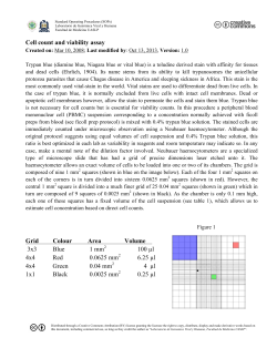 Cell count and viability assay Grid Colour Area Volume 3x3 Blue 1