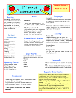 grade newsletter