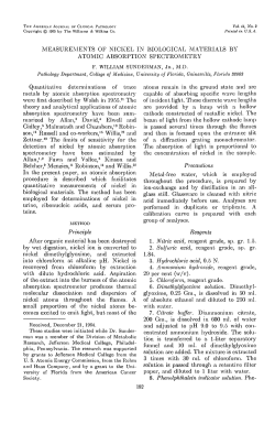 MEASUREMENTS OF NICKEL IN BIOLOGICAL MATERIALS BY
