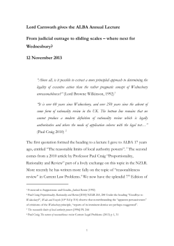 Lord Carnwath gives the ALBA Annual Lecture