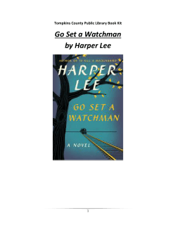 Go Set a Watchman Book Club Kit - Tompkins County Public Library