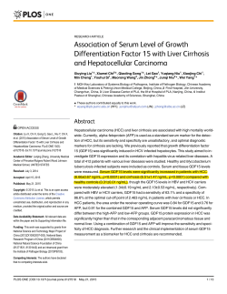 Association of Serum Level of Growth Differentiation Factor 15 with