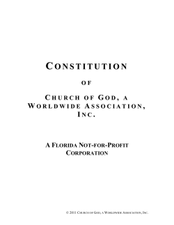 Constitution - COGWA Members - Church of God, a Worldwide