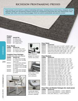 RICHESON PRINTMAKING PRESSES