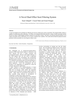 A Novel Dual Effect Soot Filtering System
