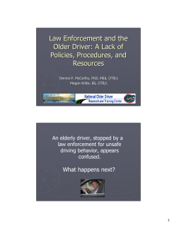 Law Enforcement and the Older Driver: A Lack of Policies