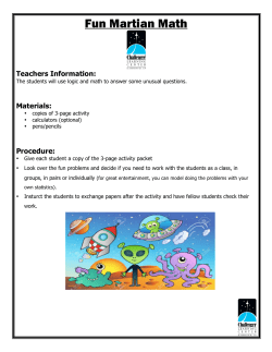 Fun Martian Math