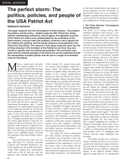 The perfect storm: The politics, policies, and people