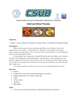 Gold and Silver Pennies - California State University, Bakersfield