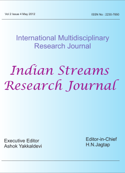 ISRJ_FORMA new - Indian Streams Research Journal