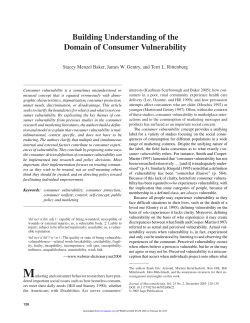 Building Understanding of the Domain of Consumer