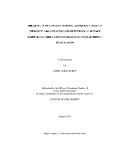 THE EFFECTS OF CONCEPT MAPPING AND QUESTIONING ON