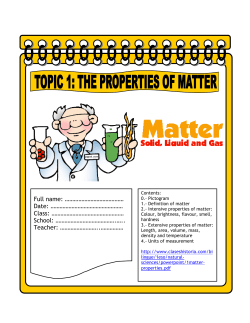 properties of matter - IES Sant&iacute;sima Trinidad