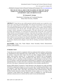 THE USE OF VISUAL AIDS IN THE TEACHING OF THE NEW