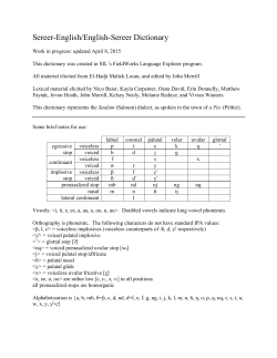 Dictionary - UC Berkeley Linguistics