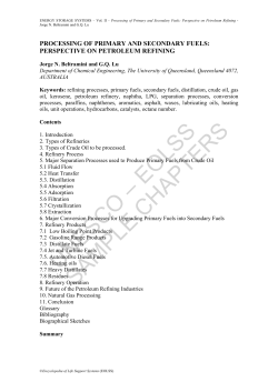 Processing of Primary and Secondary Fuels