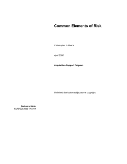 Common Elements of Risk