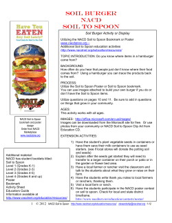 SOIL BURGER NACD Soil to Spoon