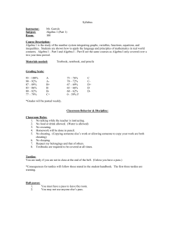 Algebra 1 - Indianola Community Schools