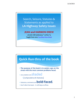 Quick Run-thru of the book